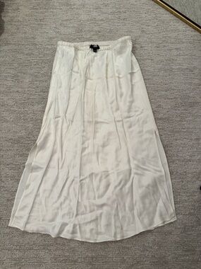 J. Crew Cream Satin Elastic-Waist Skirt